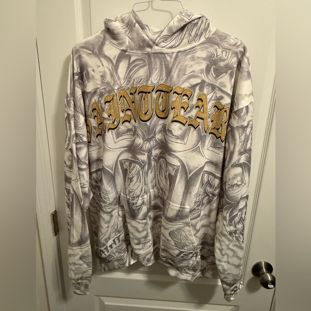 Saint Tears Unisex Graphic Print Hoodie with front Logo - Size XL